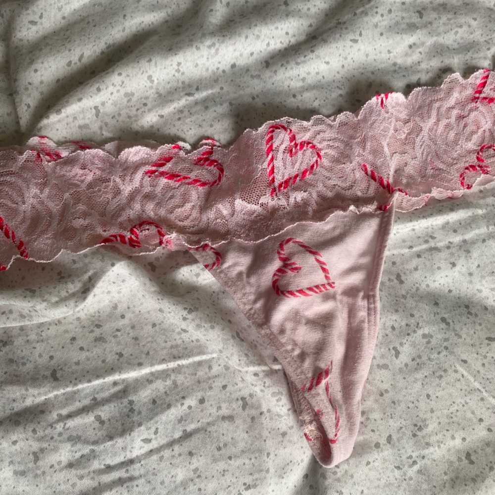 Pink heart PINK underwear size medium thong